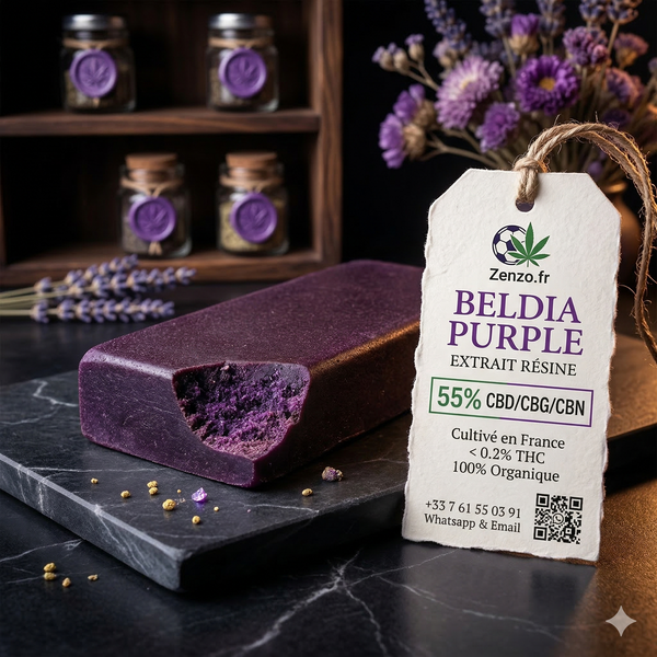 Beldia Purple – Extrait Résine 55% CBD/CBG/CBN