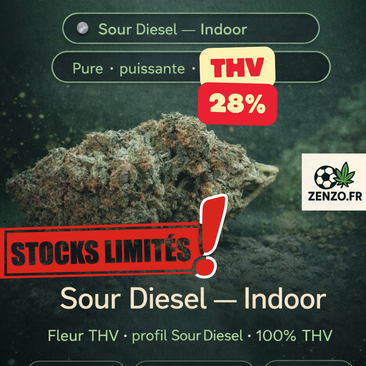 Sour Diesel - Fleur 28% THV